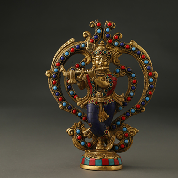 Brass Krishna statue